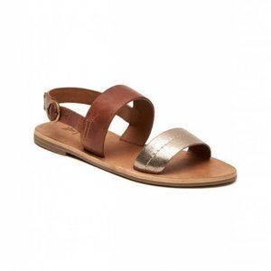 Frye Ally 2 Band Sling Sandals Bronze Leather  8.5